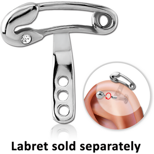 SURGICAL STEEL JEWELLED HELIX WRAP - SAFETY PIN