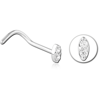 SURGICAL STEEL JEWELLED NOSE STUDS
