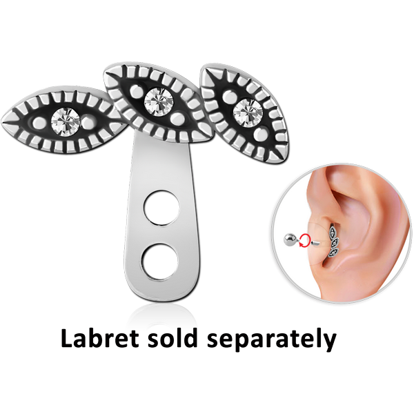 SURGICAL STEEL JEWELLED TRAGUS WRAP