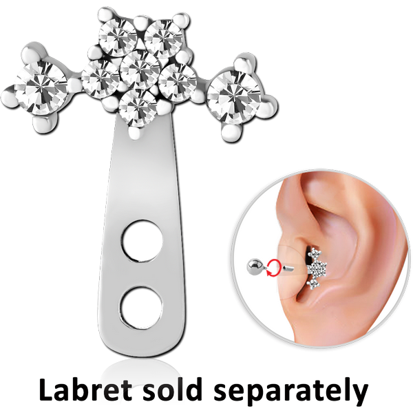 SURGICAL STEEL JEWELLED TRAGUS WRAP