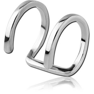 SURGICAL STEEL LIP CUFF - TWO LINES