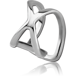 SURGICAL STEEL LIP CUFF - CROSS