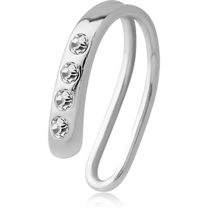 SURGICAL STEEL JEWELLED LIP CUFF