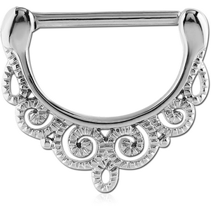 SURGICAL STEEL NIPPLE CLICKER - FILIGREE