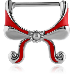 SURGICAL STEEL NIPPLE CLICKER - FANCY BOW TIE