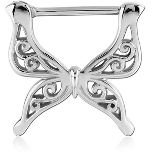 SURGICAL STEEL NIPPLE CLICKER - BUTTERFLY