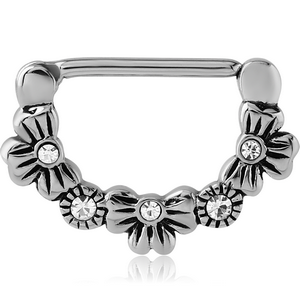 SURGICAL STEEL JEWELLED NIPPLE CLICKER