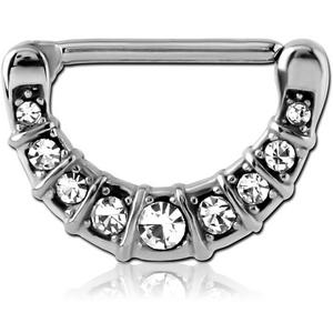 SURGICAL STEEL JEWELLED NIPPLE CLICKER - FILIGREE