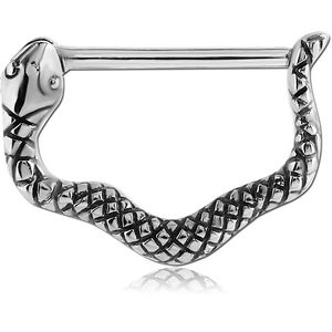 SURGICAL STEEL NIPPLE CLICKER - SNAKE