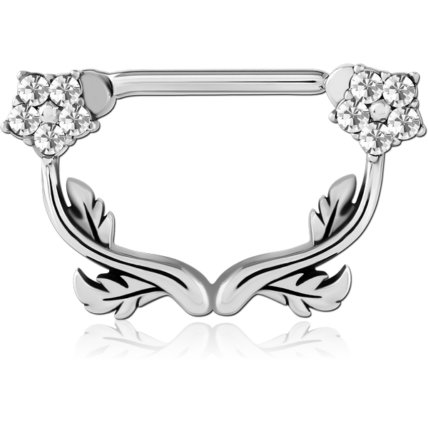 SURGICAL STEEL JEWELLED NIPPLE CLICKER