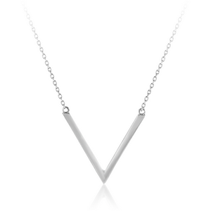 SURGICAL STEEL NECKLACE WITH PENDANT - V