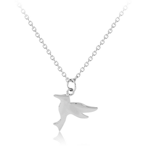 SURGICAL STEEL NECKLACE WITH PENDANT - BIRD