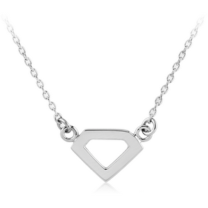 SURGICAL STEEL NECKLACE WITH PENDANT - DIAMOND
