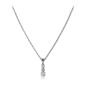 SURGICAL STEEL NECKLACE JEWELLED PENDANT