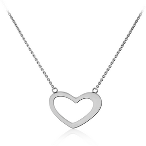 SURGICAL STEEL NECKLACE WITH PENDANT - HEART