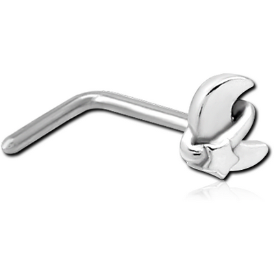 SURGICAL STEEL 90 DEGREE NOSE STUD