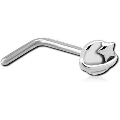 SURGICAL STEEL 90 DEGREE NOSE STUD
