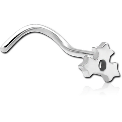 SURGICAL STEEL CURVED NOSE STUD - STAR