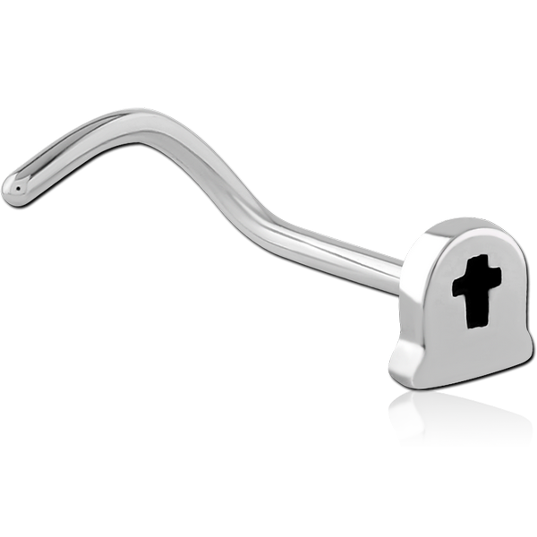 SURGICAL STEEL CURVED NOSE STUD