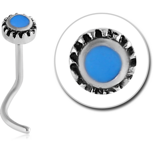 SURGICAL STEEL CURVED NOSE STUD - CIRCLE