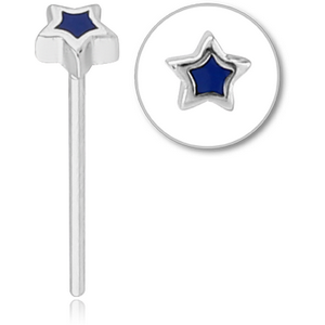 SURGICAL STEEL STRAIGHT NOSE STUD - STAR