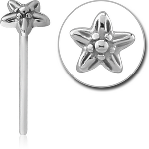 SURGICAL STEEL STRAIGHT NOSE STUD - FLOWER