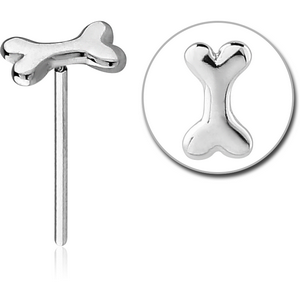 SURGICAL STEEL STRAIGHT NOSE STUD - BONE