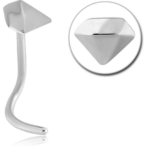 SURGICAL STEEL CURVED NOSE STUD - DIAMOND