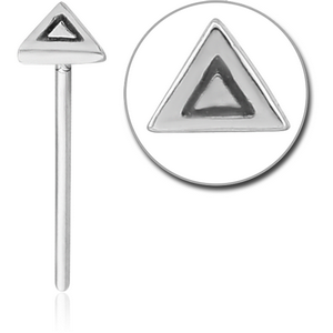 SURGICAL STEEL STRAIGHT NOSE STUD - TRIANGLE