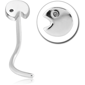 SURGICAL STEEL CURVED NOSE STUD - PACMAN