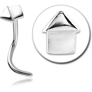 SURGICAL STEEL CURVED NOSE STUD - HOUSE