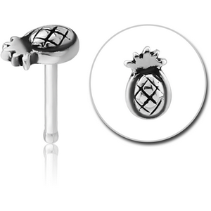 SURGICAL STEEL NOSE BONE - PINEAPPLE