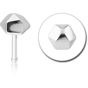 SURGICAL STEEL NOSE BONE - OCTAGON