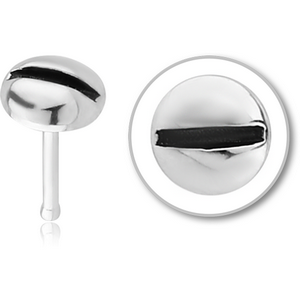SURGICAL STEEL NOSE BONE - NUT HEAD
