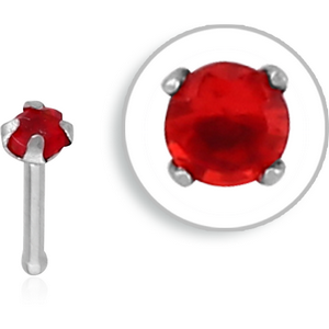 SURGICAL STEEL PRONG SET 2.5MM JEWELLED NOSE BONE