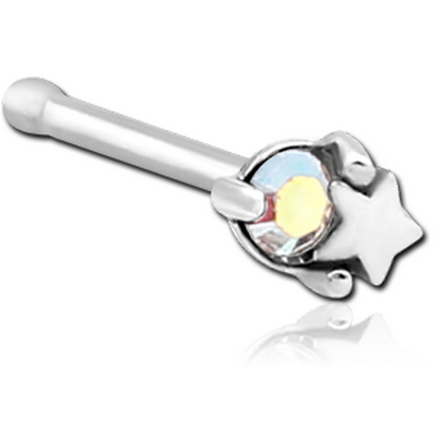 SURGICAL STEEL JEWELLED NOSE BONE