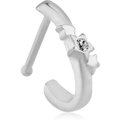 SURGICAL STEEL JEWELLED WRAP AROUND NOSE BONE