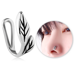 SURGICAL STEEL NOSE CLIP - LEAF