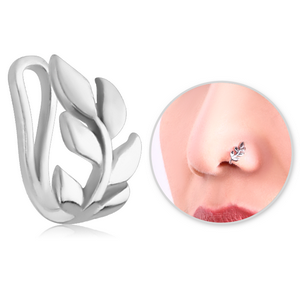 SURGICAL STEEL NOSE CLIP - LEAF