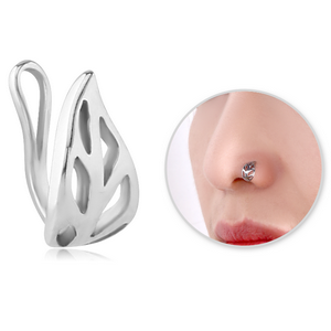 SURGICAL STEEL NOSE CLIP - LEAF