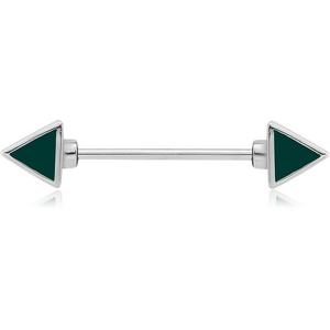 SURGICAL STEEL ENAMEL NIPPLE SHIELD - TWO HEADED ARROW