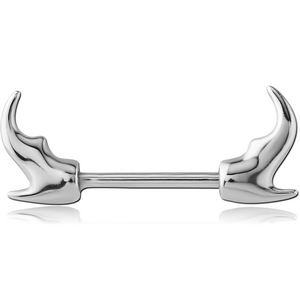 SURGICAL STEEL NIPPLE SHIELD BAR - ORYX HORNS