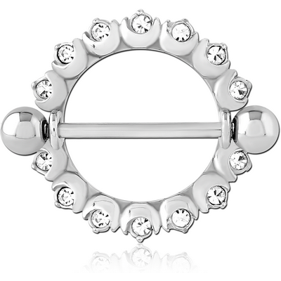 SURGICAL STEEL JEWELLED NIPPLE SHIELD