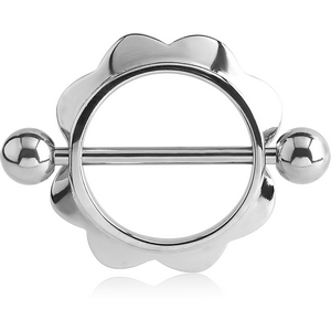 SURGICAL STEEL NIPPLE SHIELD - FLOWER
