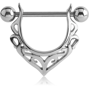 SURGICAL STEEL NIPPLE SHIELD - FILIGREE V