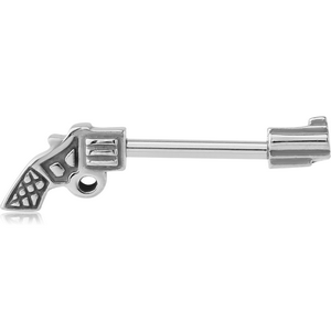 SURGICAL STEEL NIPPLE BAR - GUN