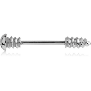 SURGICAL STEEL NIPPLE BAR - SCREW