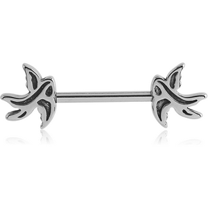 SURGICAL STEEL NIPPLE BAR - SWALLOW