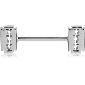 SURGICAL STEEL NIPPLE BAR - BLADE