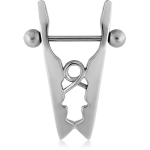 SURGICAL STEEL NIPPLE SHIELD - CLOTHESPIN